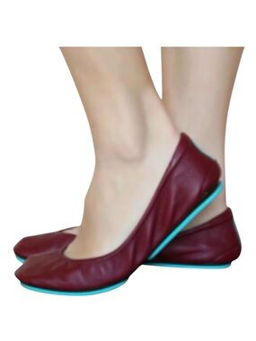 NWOT TIEKS By Gravriell Classic Burgundy Italian Leather Ballet Flats Sz 8